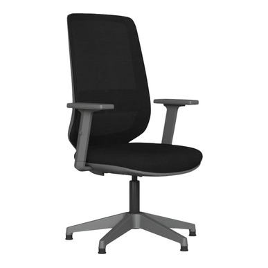 nesoty gri plastik gövde ayarlı kol yıldız ayak misafir koltuğu