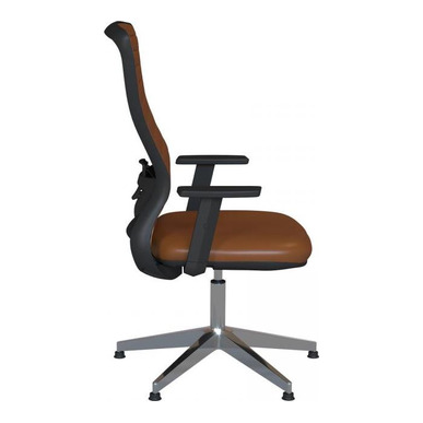 reva döşemeli alüminyum ayarlı kol yıldız ayak misafir koltuğu - küçük detay görsel 2