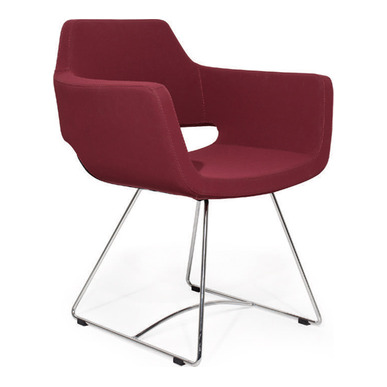 Sayora Tel Krom Ayaklı Misafir Koltuğu - Misafir Koltukları