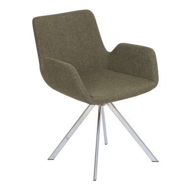 suna krom çubuk ayaklı kumaş döşemeli misafir koltuğu