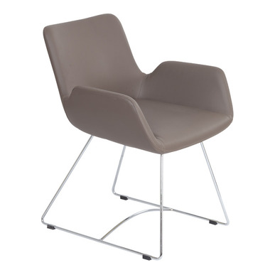 suna krom trans ayaklı kumaş döşemeli misafir koltuğu