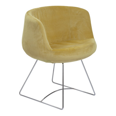 Tape Dekoratif Krom Trans Ayaklı Misafir Koltuğu - Misafir Koltukları