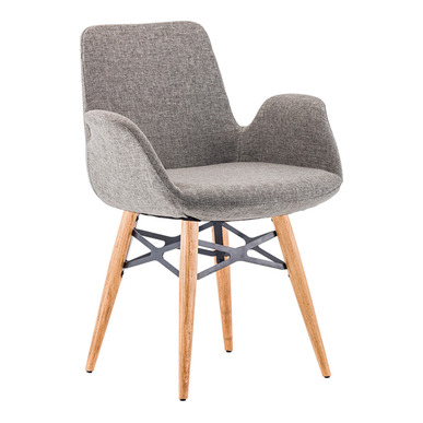 tavel ahşap torna ayaklı modern misafir koltuğu - küçük detay görsel 2