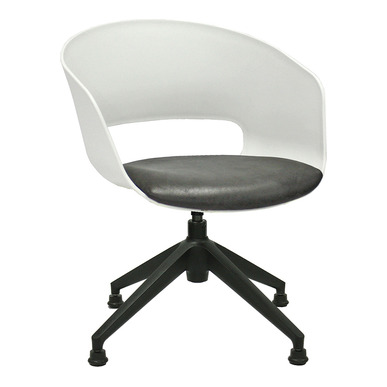 tereos plus beyaz gövde oturak döşemeli plastik misafir koltuğu