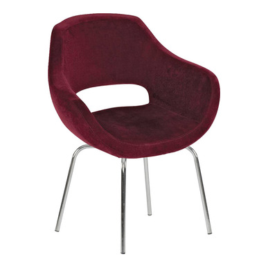 Tivos Modern Krom Dört Ayak Misafir Koltuğu - Misafir Koltukları