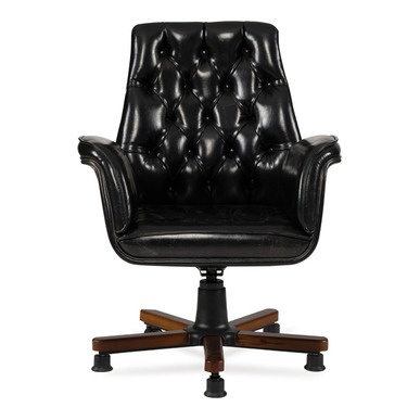 Tormenta Lüks Deri Kapitoneli Yıldız Ahşap Ayak Misafir Koltuğu - Misafir Koltukları