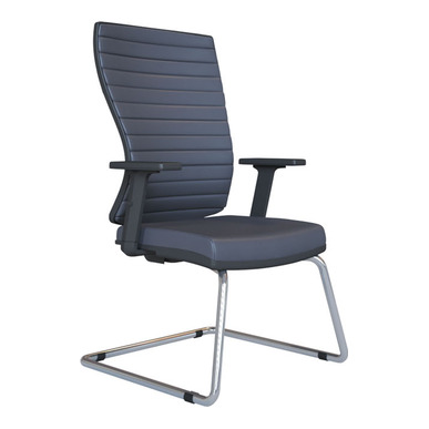 vezada döşemeli krom u ayak misafir koltuğu