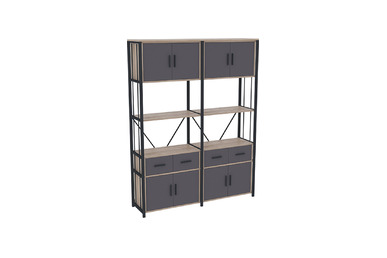 Chora Metal Detaylı Kitaplık - Modüler Dosya Dolapları