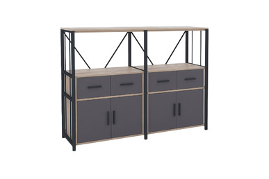 Chora Raf Detaylı Metal Kitaplık - Modüler Dosya Dolapları