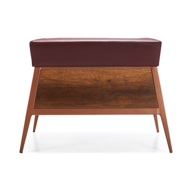 alveno deri döşemeli tasarım ahşap ayak tekli kanepe - küçük detay görsel 4