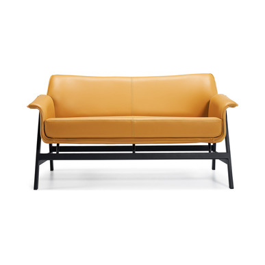 apros deri döşemeli tasarım boyalı ayak ikili kanepe - küçük detay görsel 2