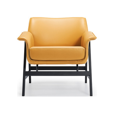 apros deri döşemeli tasarım boyalı ayak tekli kanepe