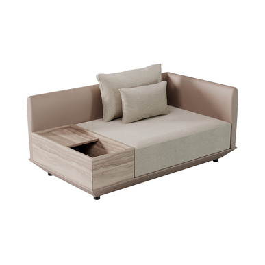 Arones Minderli Modern Ahşap Detaylı Kanepe - Ofis Kanepeleri
