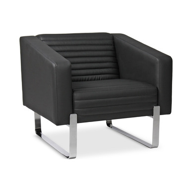 besson krom ayaklı deri döşemeli tekli kanepe