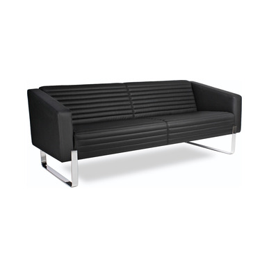 besson krom ayaklı deri döşemeli üçlü kanepe - küçük detay görsel 2