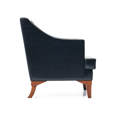 blacktone deri döşemeli kapitoneli ahşap ayak tekli kanepe - küçük detay görsel 3