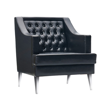 blacktone krom ayaklı modern tekli ofis kanepesi