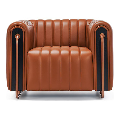 depth deri döşemeli metal tasarım tekli kanepe