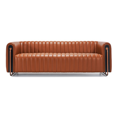 depth deri döşemeli metal tasarım üçlü kanepe
