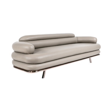 Dolvesso Deri Döşemeli Üçlü Kanepe - Ofis Kanepeleri