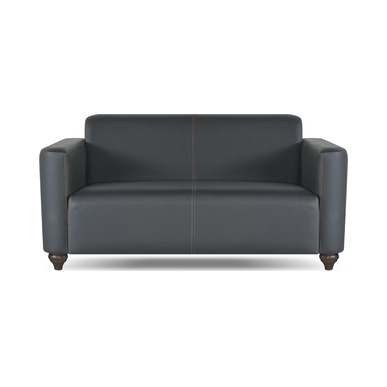 elevon ahşap motifli ikili ofis kanepesi