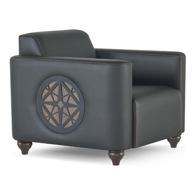 elevon ahşap motifli tekli ofis kanepesi