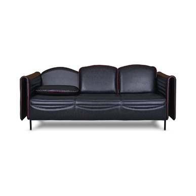 flige kol detaylı üçlü ofis kanepesi - küçük detay görsel 2