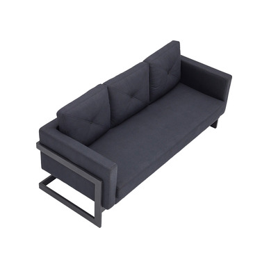 fura metal profil ayaklı üçlü kanepe - küçük detay görsel 3