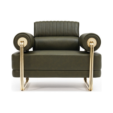 gany gold ayaklı tekli kanepe