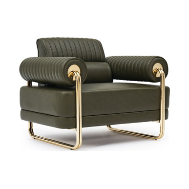 gany gold ayaklı tekli kanepe - küçük detay görsel 2