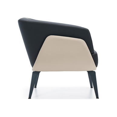 Janerio Deri Döşemeli Metal Profil Ayak Tekli Kanepe - küçük detay görsel 3 - Ofis Kanepeleri