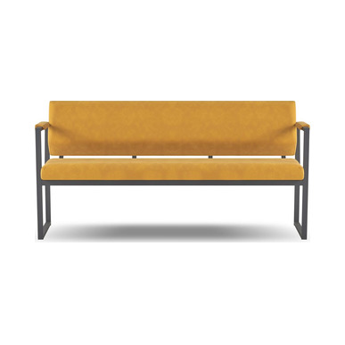 kong metal ayaklı üçlü ofis kanepesi - küçük detay görsel 2