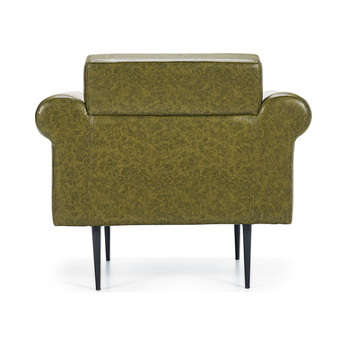 lenget boyalı ayak deri döşemeli yastıklı tekli kanepe - küçük detay görsel 4