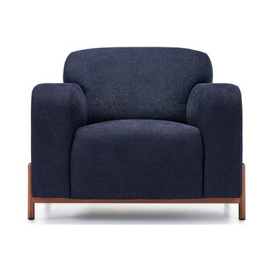 lotis kumaş döşeme boyalı metal ayak tekli kanepe