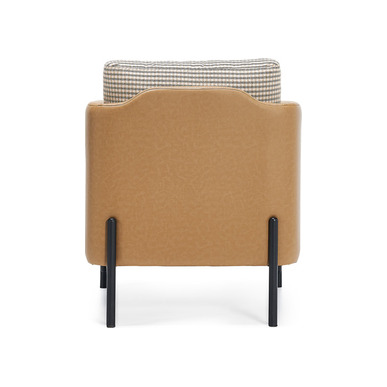 ludwig deri döşemeli yastıklı tekli ofis kanepesi - küçük detay görsel 4