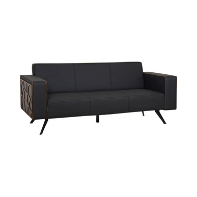 mondo ahşap desenli üçlü kanepe