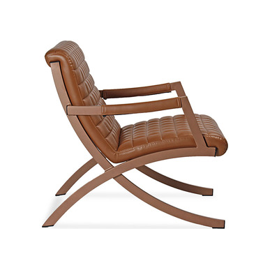 nimero metal boyalı kol ayak deri döşemeli tekli kanepe - küçük detay görsel 3