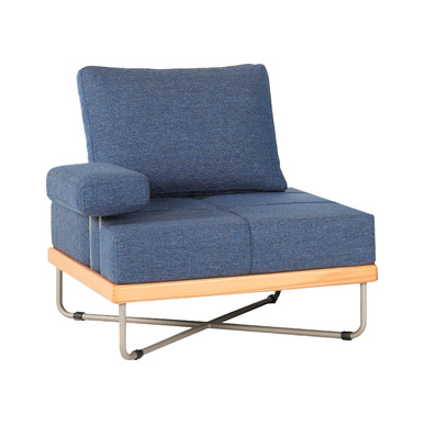 palla metal çapraz ayaklı sol tek kollu koltuk