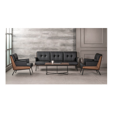 ployer ahşap detaylı kanepe takımı