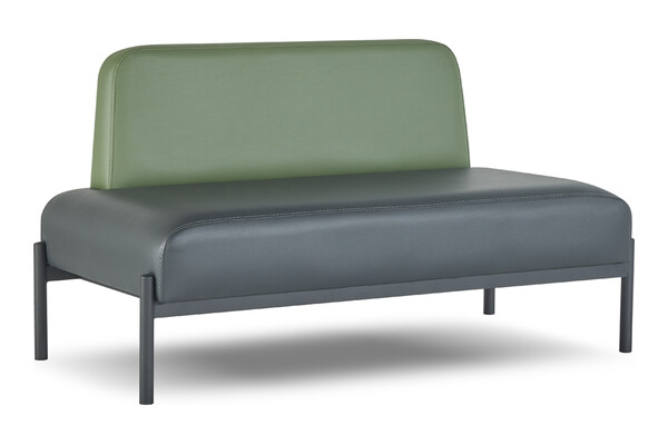 premon deri döşemeli ikili kanepe