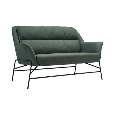 remoin kumaş döşemeli minderli boru ayak ikili kanepe