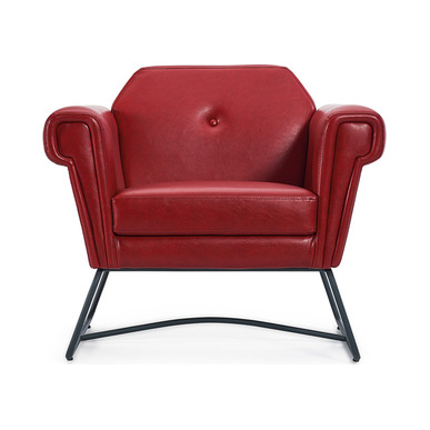 rosyi deri döşemeli kapitoneli boyalı ayak tekli kanepe