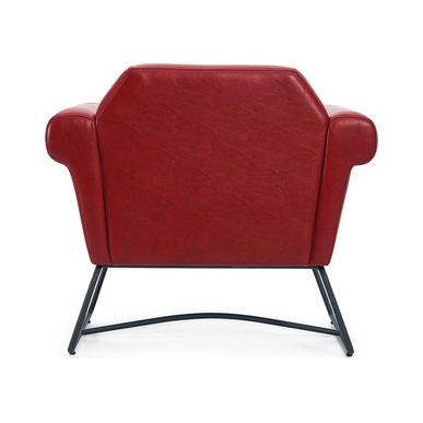 rosyi deri döşemeli kapitoneli boyalı ayak tekli kanepe - küçük detay görsel 4