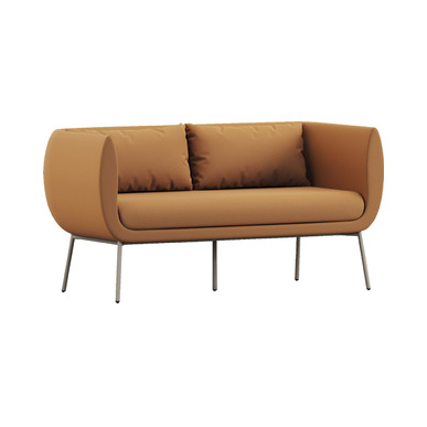 seja metal ayaklı minderli ikili kanepe