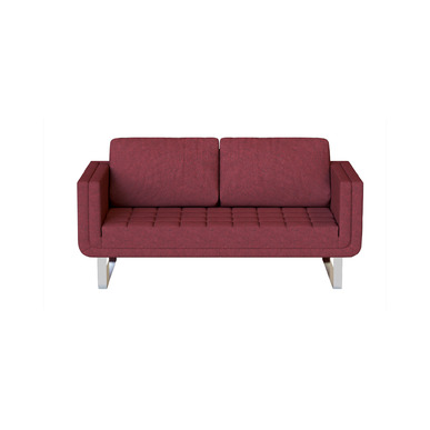 sharp krom ayak kumaş döşeme ikili kanepe