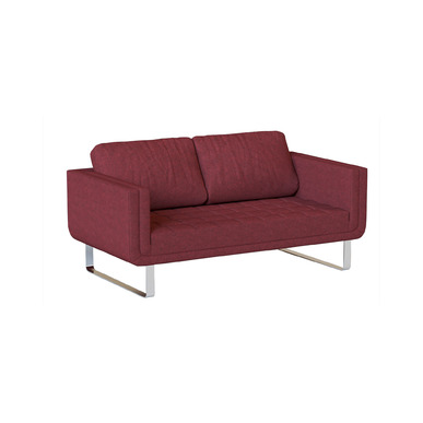 sharp krom ayak kumaş döşeme ikili kanepe - küçük detay görsel 2