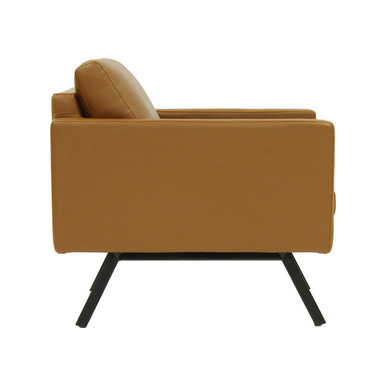 skin boyalı ayak deri döşeme tekli ofis kanepesi - küçük detay görsel 2