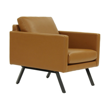 skin boyalı ayak deri döşeme tekli ofis kanepesi