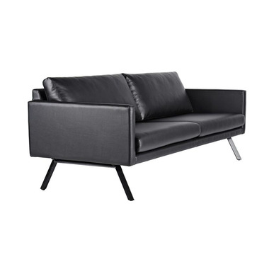 skin boyalı ayak deri döşeme üçlü ofis kanepesi