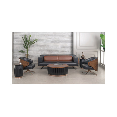 soprano ahşap kol detaylı kanepe takımı